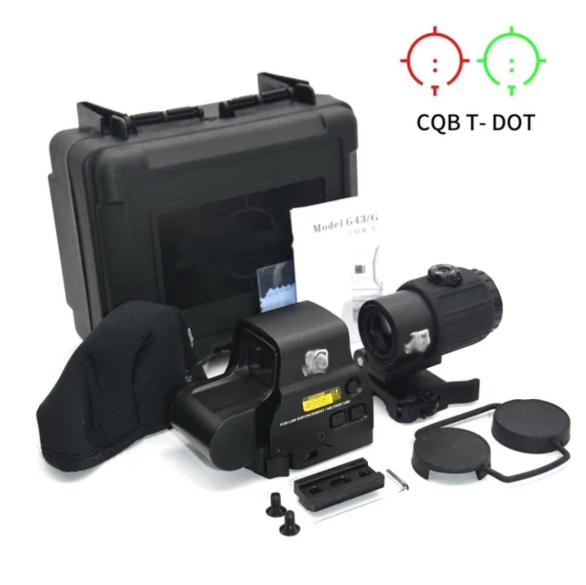 Holographic Red Green Dot 558+G43 Magnifier Sight QR - True Vision Tactical - 671891922339