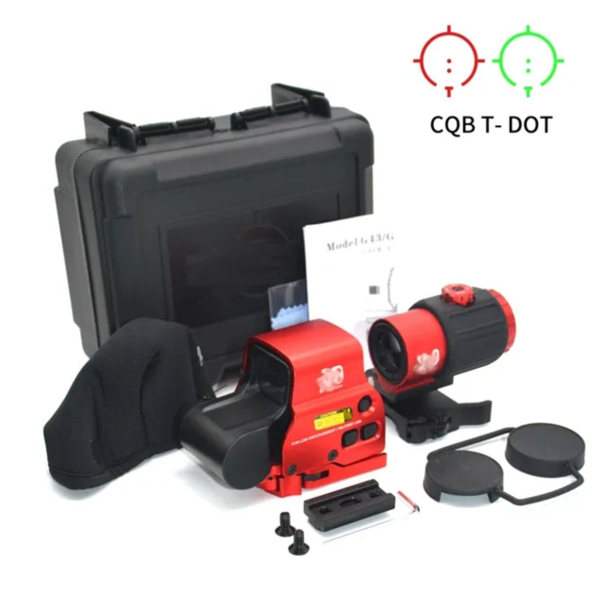 Holographic Red Green Dot 558+G43 Magnifier Sight QR - True Vision Tactical - 671891922346