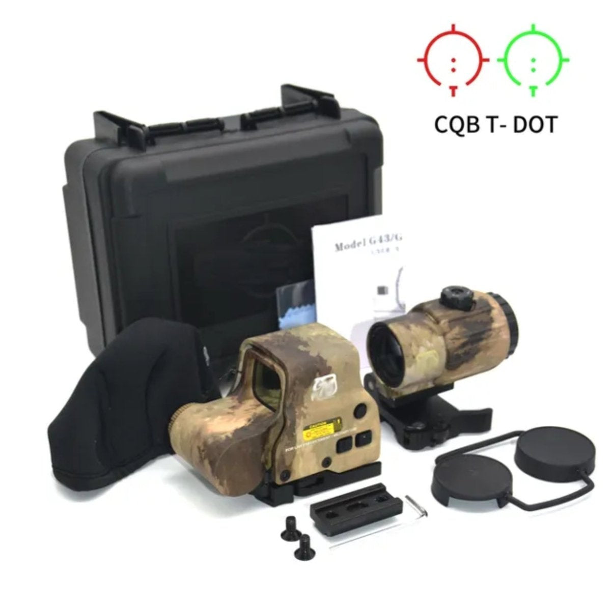 Holographic Red Green Dot 558+G43 Magnifier Sight QR - True Vision Tactical - 671891922360