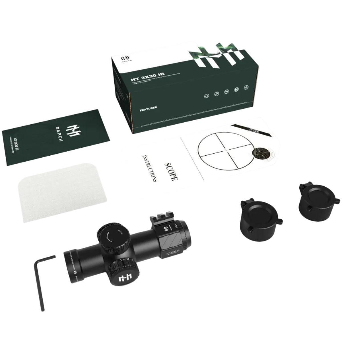 MARCH HT 3X30IR Fixed Power Optical Scope - True Vision Tactical - HT3X30IR