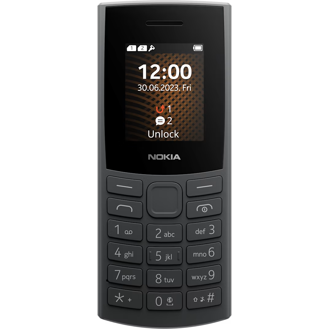 Nokia 105 4G (2023) Charcoal (Dual SIM, VoLTE, Wireless FM, Torch)