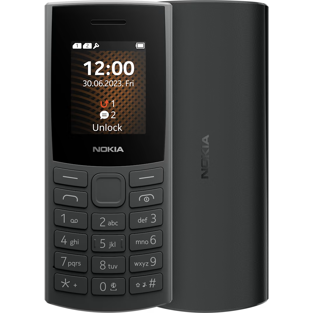 Nokia 105 4G (2023) Charcoal (Dual SIM, VoLTE, Wireless FM, Torch)