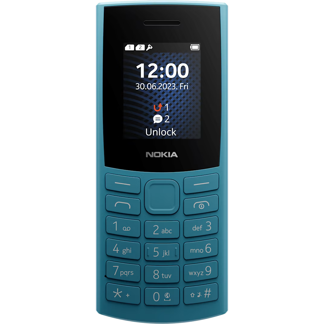 Nokia 105 4G (2023) Ocean Blue (Dual SIM, VoLTE, Wireless FM, Torch)