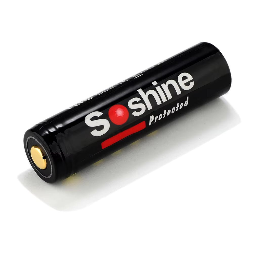 Soshine 18650 Li - ion Rechargeable Battery 3.7V 3600mAh - 2 Pack - True Vision Tactical - 18650P-3.7-3600