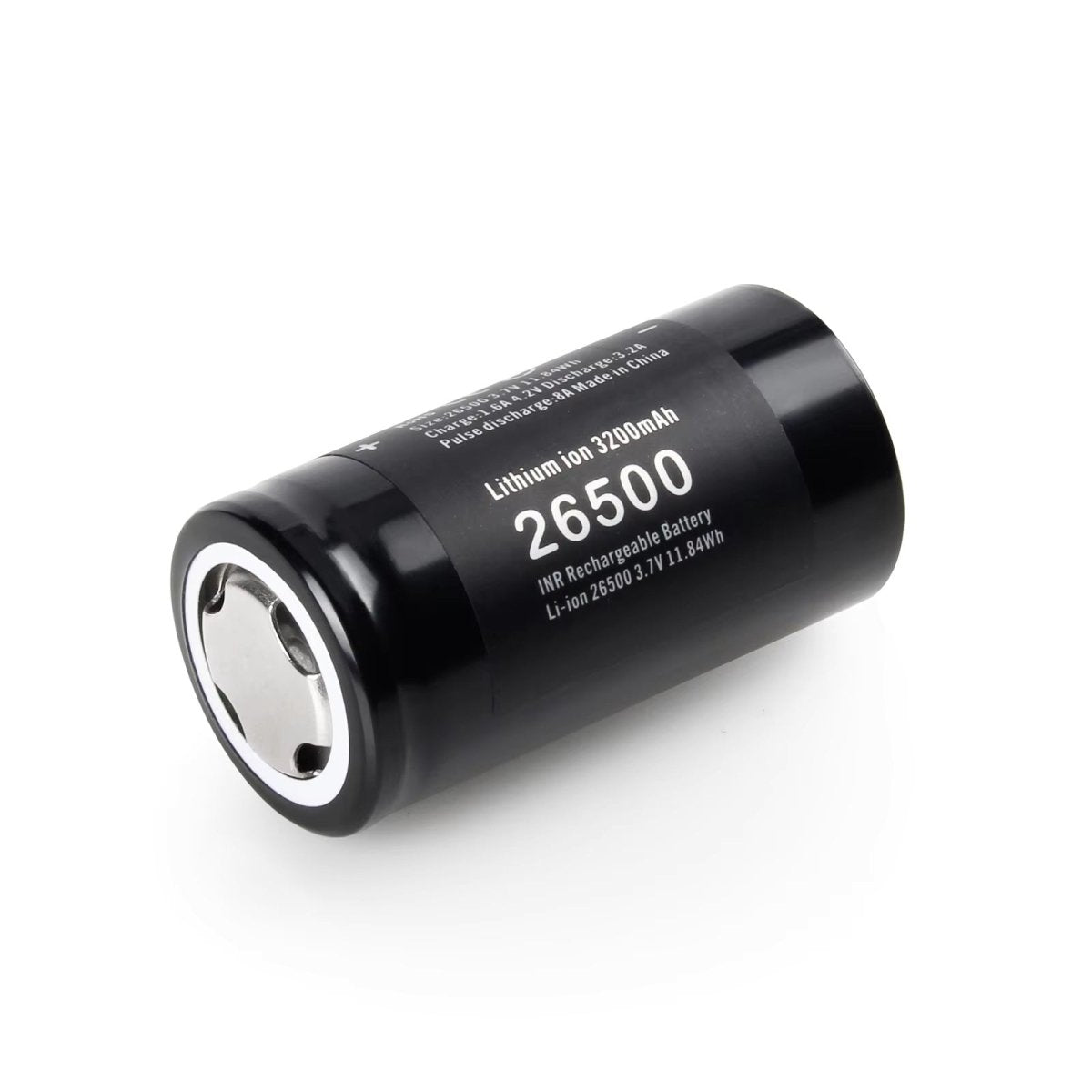 Soshine 26500 Li - ion Rechargeable Battery 3.7V 3200mAh - 2 Pack - True Vision Tactical - 26500-3.7-3200