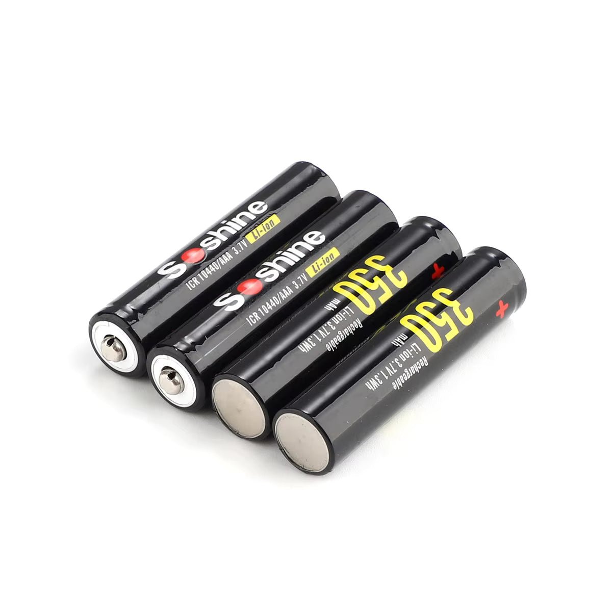 Soshine AAA Li - ion Rechargeable battery 3.7V 350mAh - 4 Pack - True Vision Tactical - 10440-3.7-350