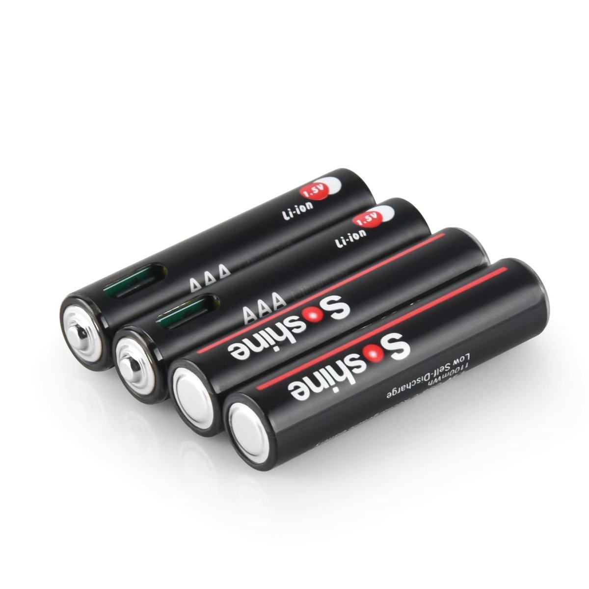 Soshine AAA Li - Ion USB - C Rechargeable Battery 1.5V 1100mWh - 4 Pack - True Vision Tactical - AAAUSB-1.5-1100