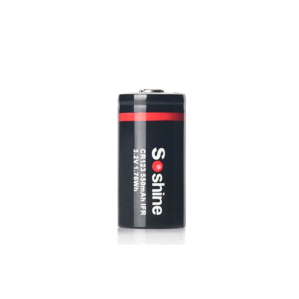 Soshine CR123A/16340 LiFePO4 Rechargeable Battery 550mAh 3.2V - 2 Pack - True Vision Tactical - CR123-3.2-550