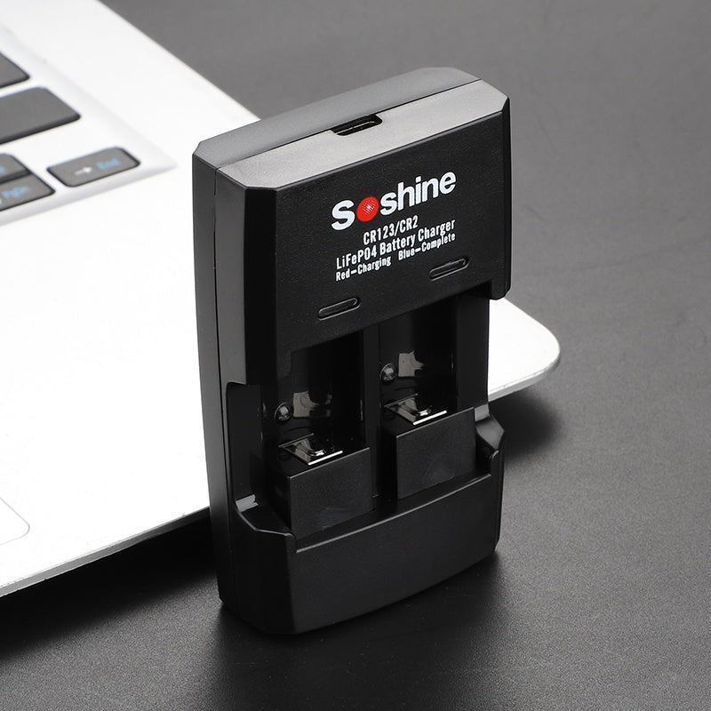 Soshine CR123/CR2 16340 17335 14250 Intelligent LIFEPO4 Battery Charger - True Vision Tactical - S5FE