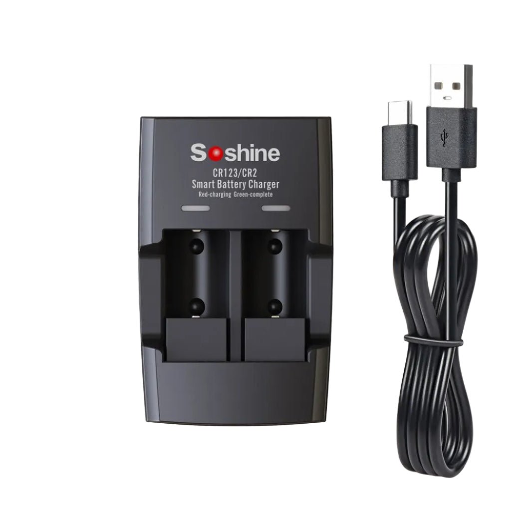 Soshine CR123/CR2 16340 17335 14250 Intelligent LIFEPO4 Battery Charger - True Vision Tactical - S5FE