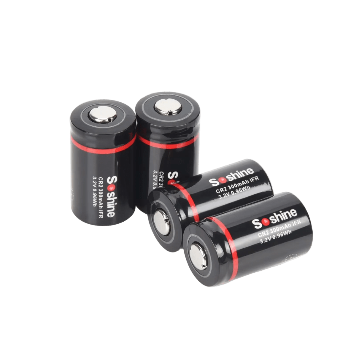 Soshine CR2 / 15266 LiFePo4 Rechargeable Battery 3.2V 300mAh - 4 Pack - True Vision Tactical - CR2-3.2-300