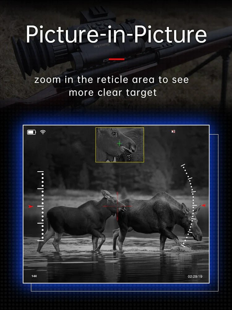 Sytong HT - 60 LRF Ballistics 940nm 3x - 8x Night Vision Rifle Scope - True Vision Tactical - HT-60LRF