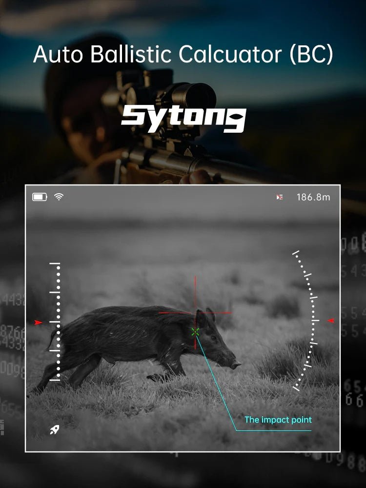 Sytong HT - 60 LRF Ballistics 940nm 3x - 8x Night Vision Rifle Scope - True Vision Tactical - HT-60LRF