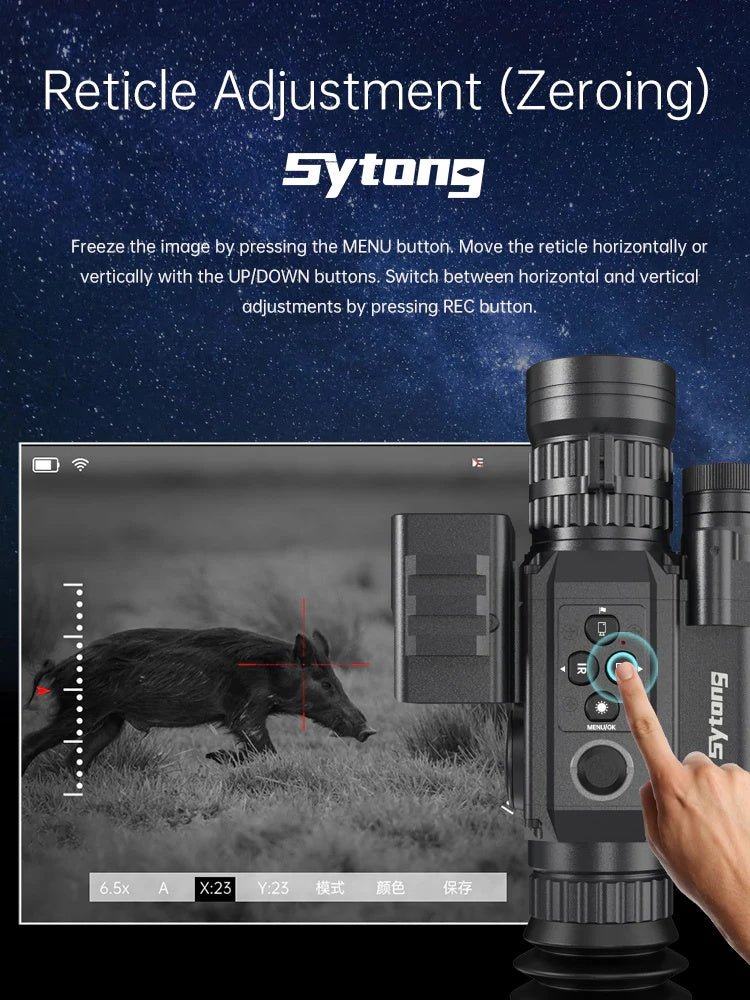 Sytong HT - 60 LRF Ballistics 940nm 3x - 8x Night Vision Rifle Scope - True Vision Tactical - HT-60LRF