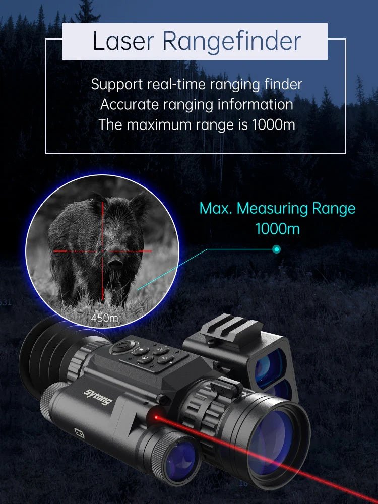 Sytong HT - 60 LRF Ballistics 940nm 3x - 8x Night Vision Rifle Scope - True Vision Tactical - HT-60LRF