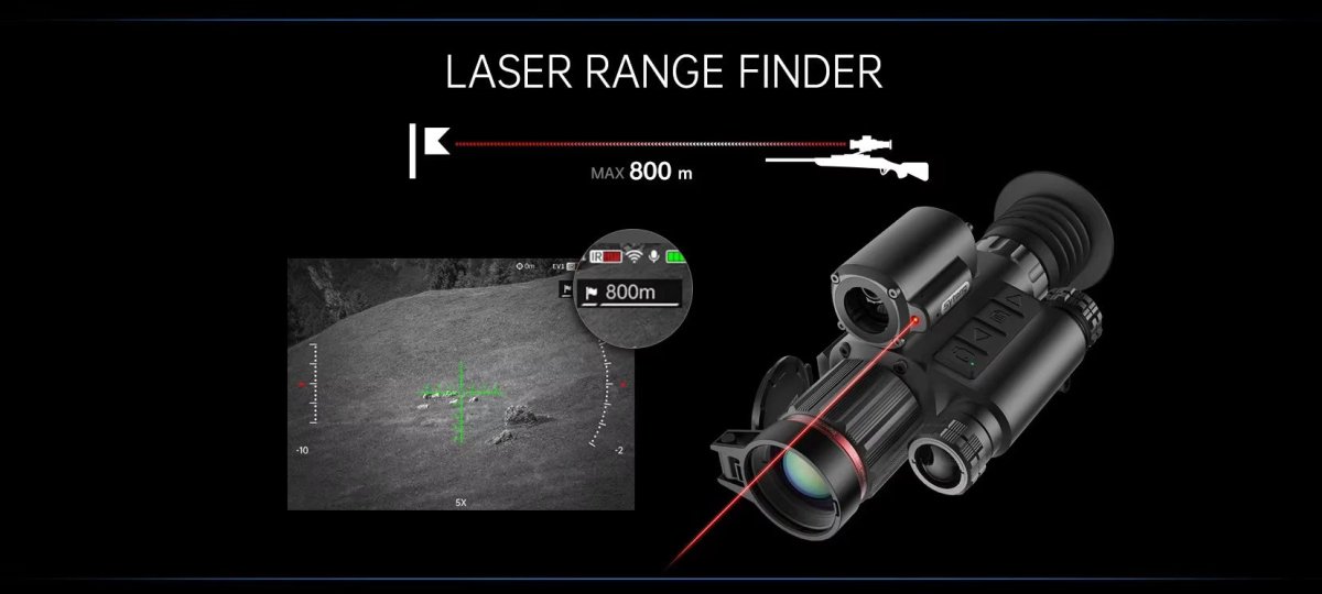 Sytong HT - 70LRF Night Vision Scope with Rangefinder - True Vision Tactical - HT-70LRF NEW MODEL