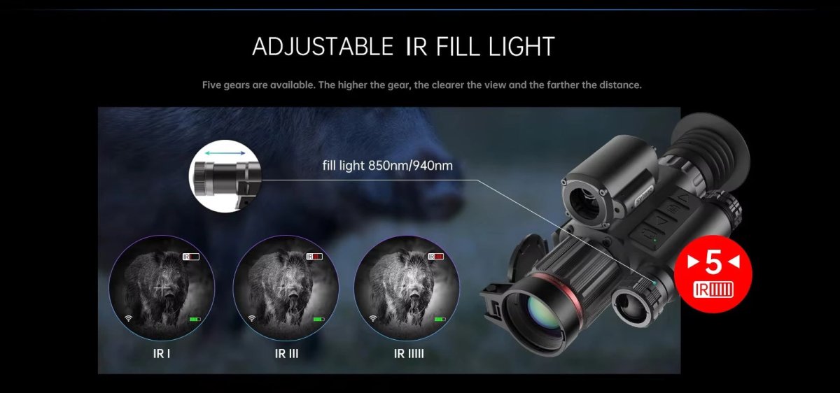 Sytong HT - 70LRF Night Vision Scope with Rangefinder - True Vision Tactical - HT-70LRF NEW MODEL