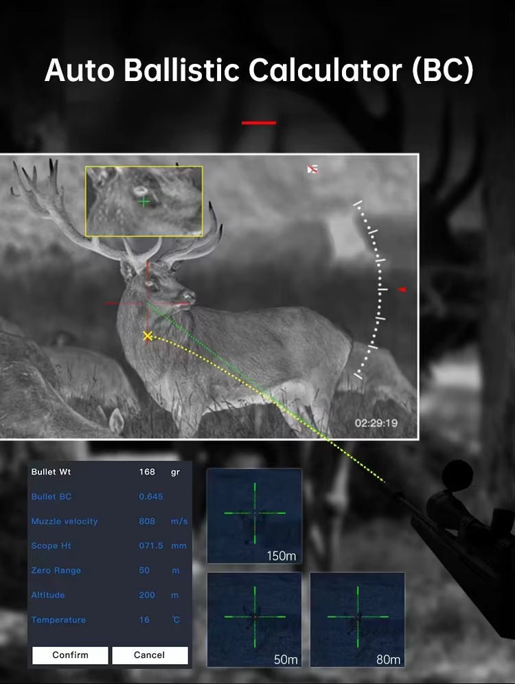 Sytong NM06 - 50LRF Thermal Rifle Scope (50mm) – LRF + Ballistics - True Vision Tactical - NM06-50LRF