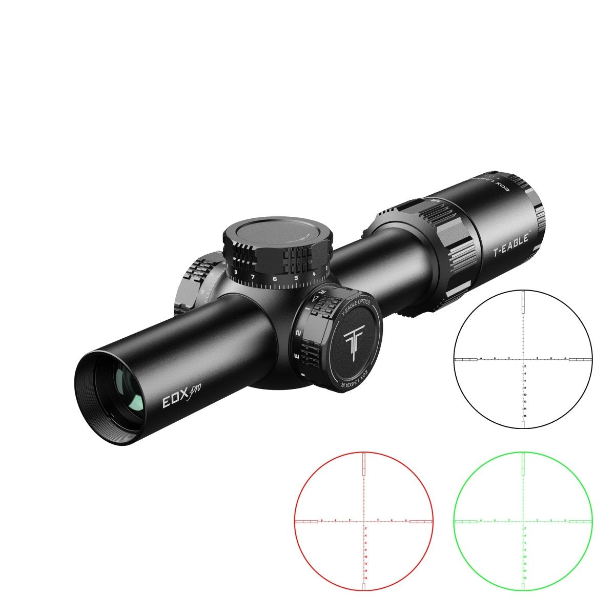 T - EAGLE EOX PRO 1.2 - 6x24 IR LPVO Scope with Illuminated Reticle Version 1 - True Vision Tactical - EOXPRO1.2-6x24IR-V1