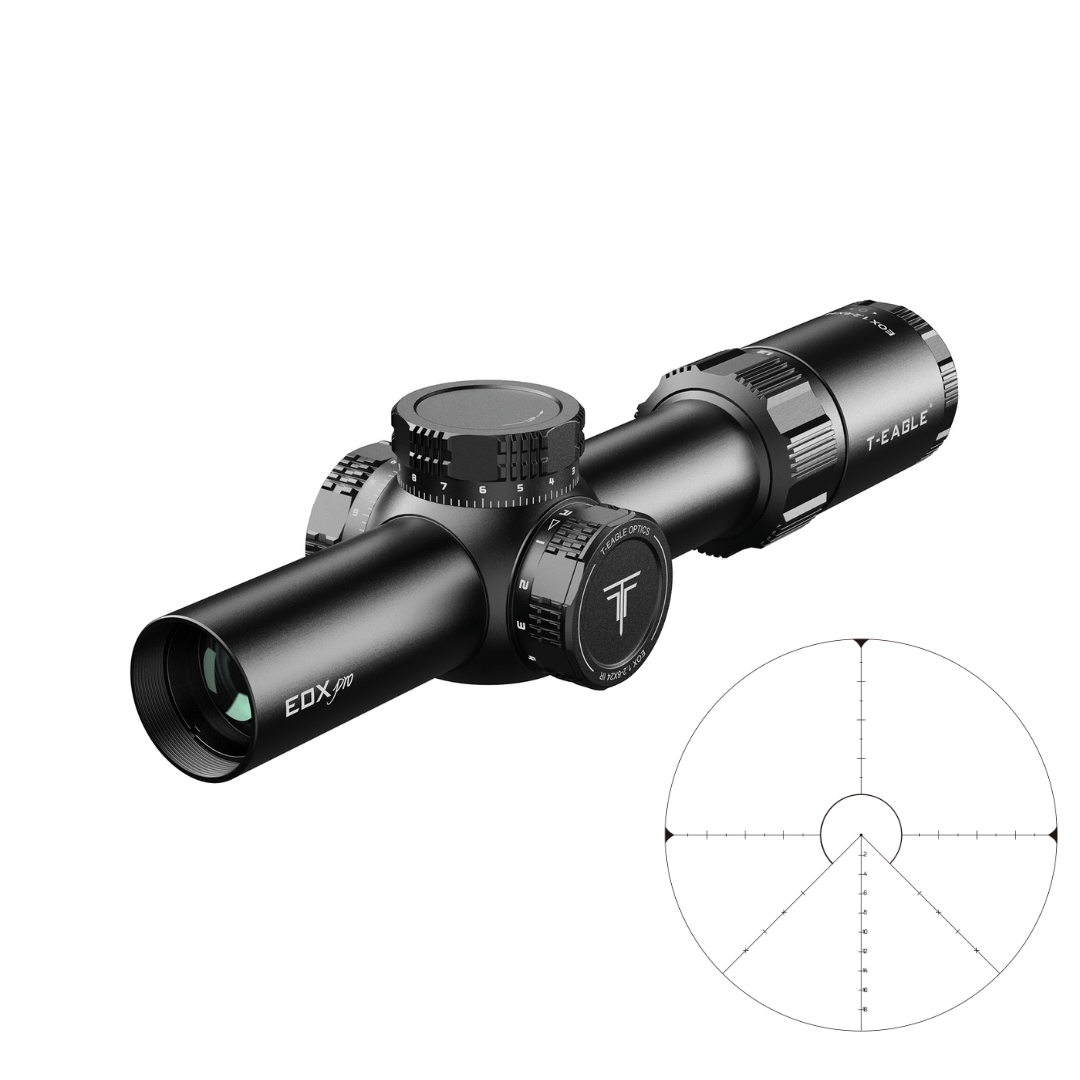 T - EAGLE EOX PRO 1.2 - 6x24 IR LPVO Scope with Illuminated Reticle Version 2 - True Vision Tactical - EOXPRO1.2-6x24IR-V2