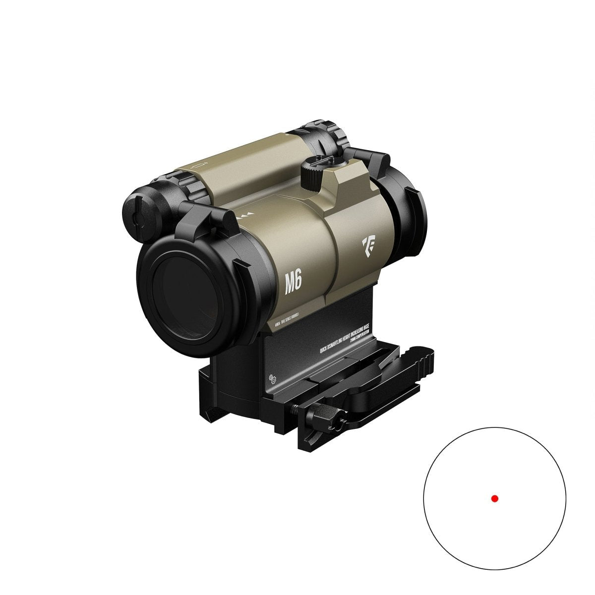 T - Eagle M6 1x25 Compact Red Dot Reflex Sight - Tan - True Vision Tactical - M6-Tan