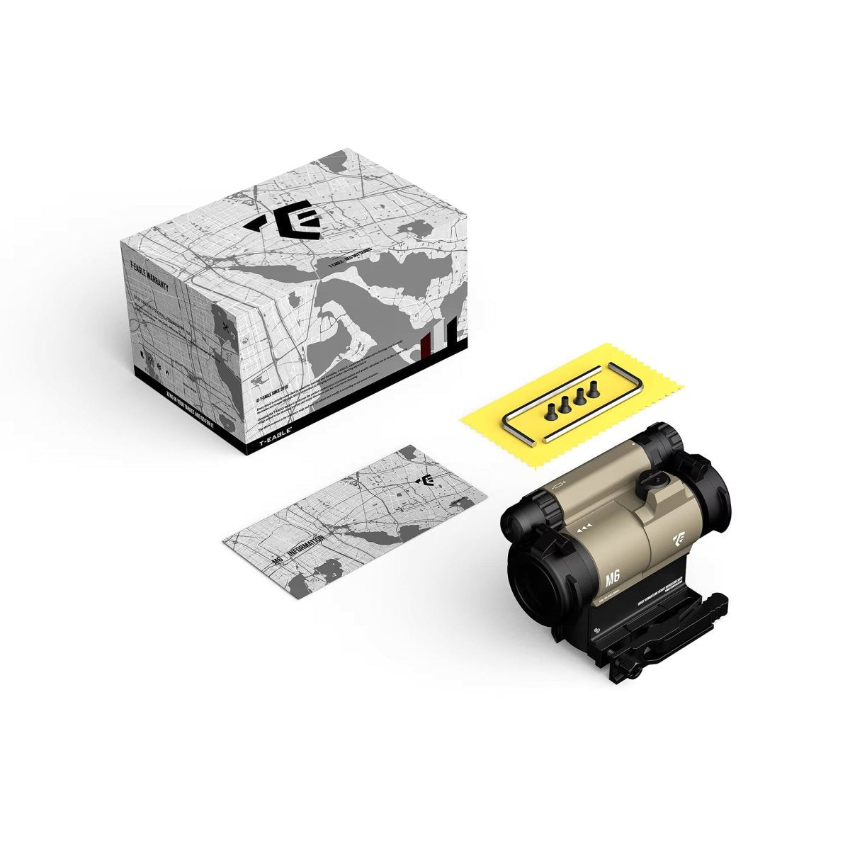 T - Eagle M6 1x25 Compact Red Dot Reflex Sight - Tan - True Vision Tactical - M6-Tan