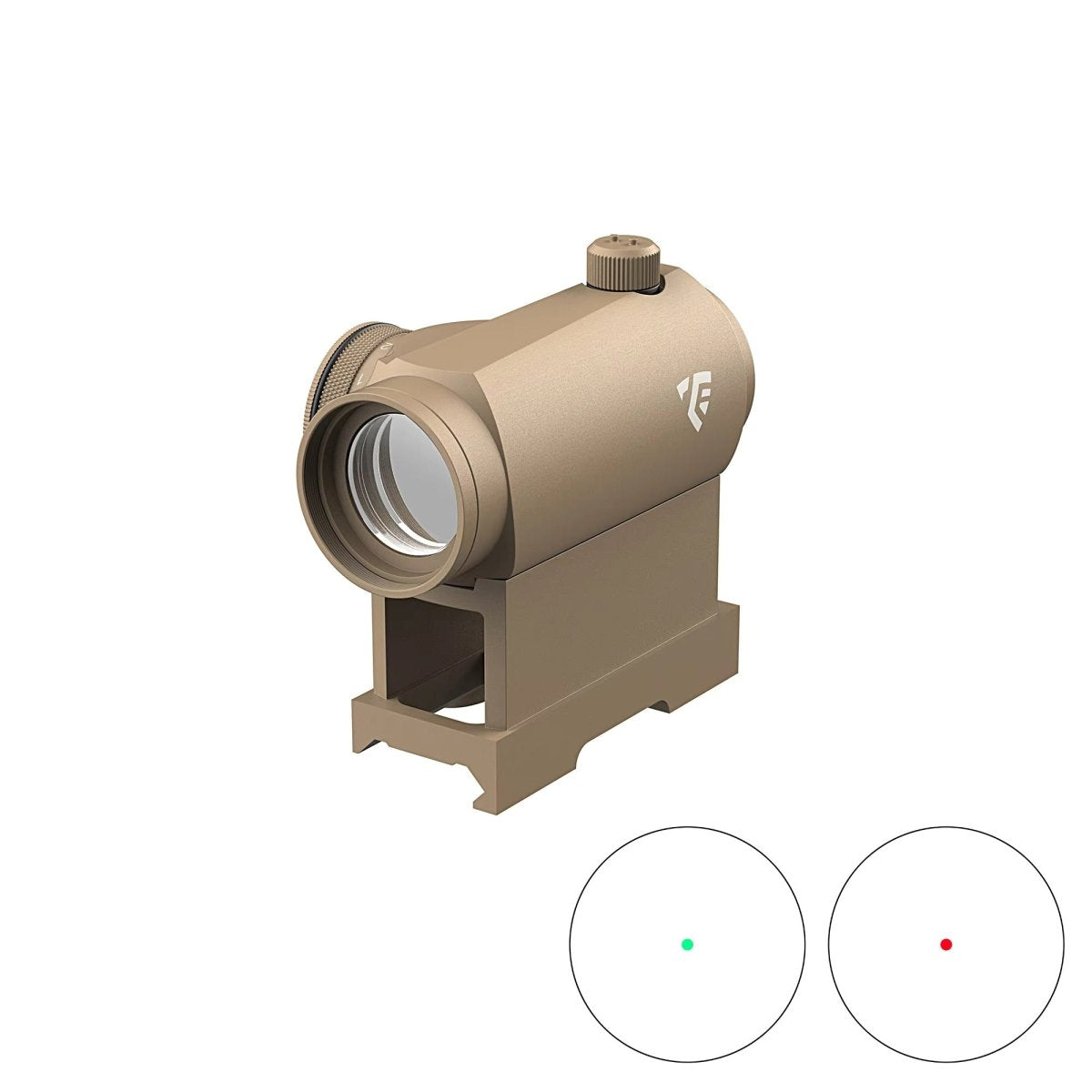 T - Eagle T2 Mini Reflex Red/Green Dot Sight - True Vision Tactical - T2-TAN