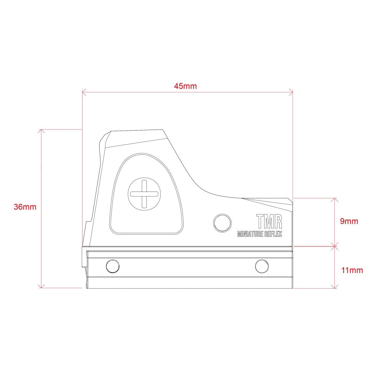 T - EAGLE TMR RED DOT Sight - True Vision Tactical - TRM