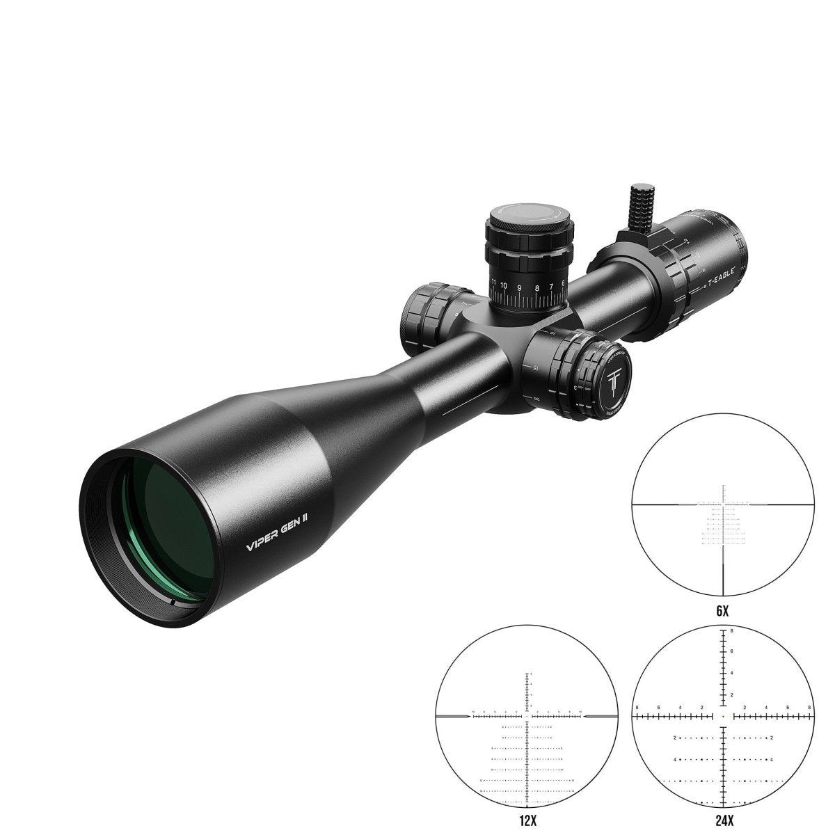 T-EAGLE VIPER GEN II 6–24x50 FFP Zero Stop Riflescope - MRAD - True Vision Tactical - VIPERGENII6-24x50FFP