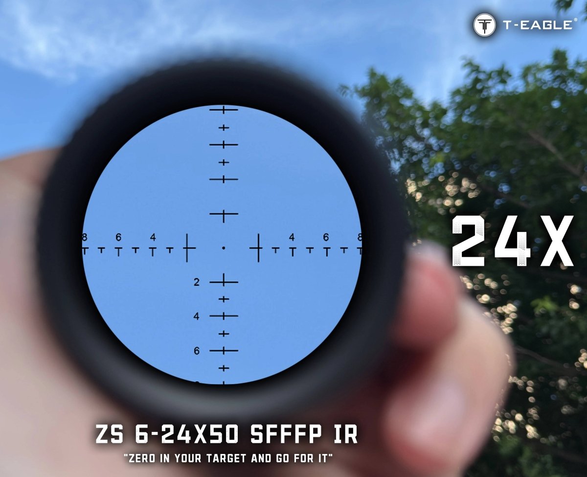 T-EAGLE ZS 6–24x50 FFP IR MRAD Zero Stop Long Range Riflescope - True Vision Tactical - ZS 6-24X50FFP
