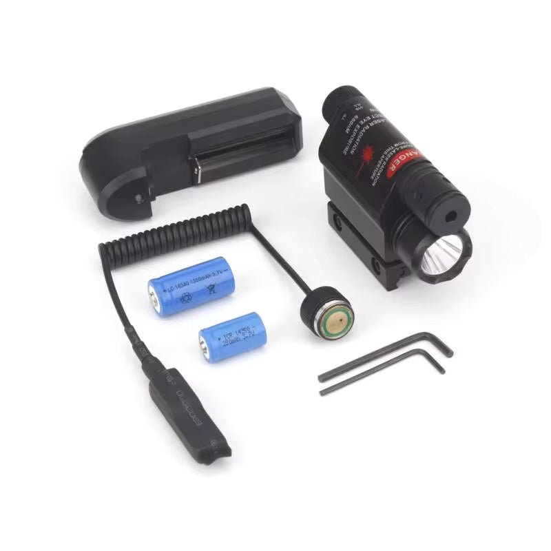 T6 Tactical Red Laser + LED Flashlight Combo (11mm / 20mm Mount) - True Vision Tactical - T6R