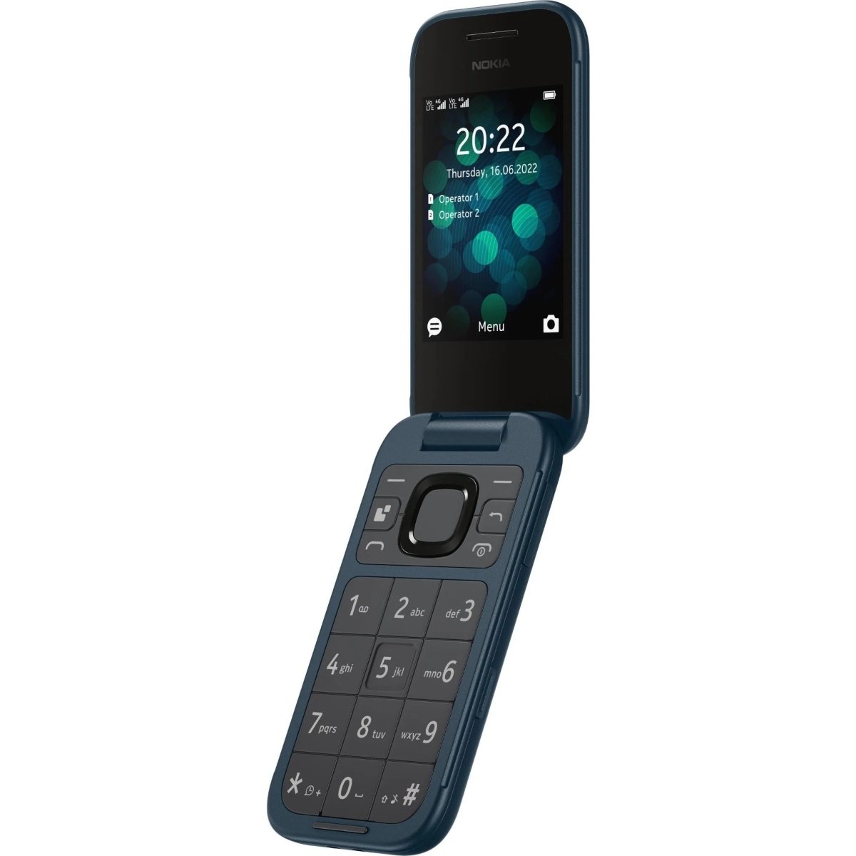 Nokia 2660 Flip Phone - 4G Dual SIM Mobile Unlocked Blue