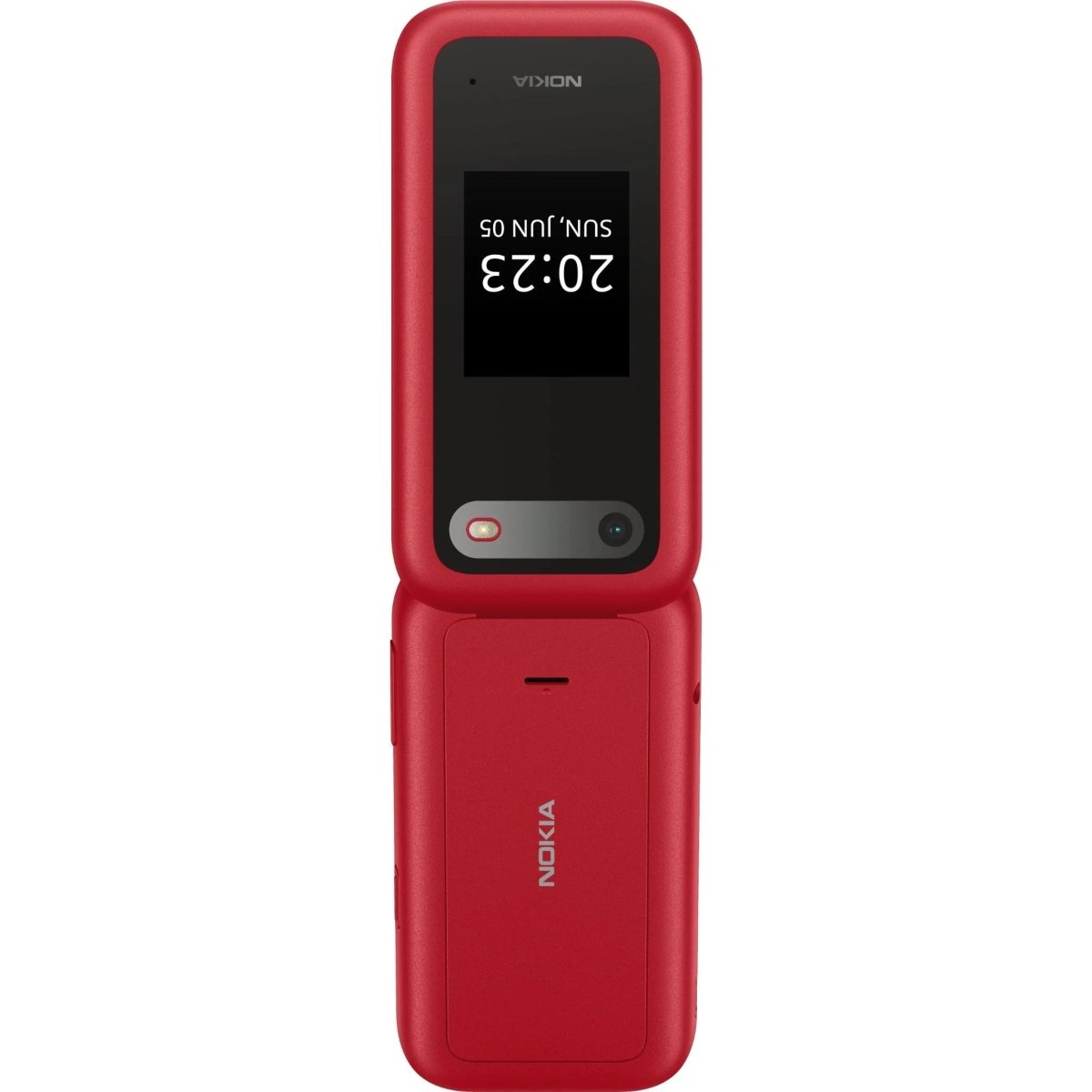 Unlocked Nokia 2660 Flip 4G VoLTE Dual SIM FM Radio 128MB Flip Mobile Phone (Red) - True Vision Tactical - 653344