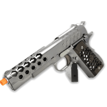 Load image into Gallery viewer, WE Tech 1911 Hex Cut Gas Blowback Gel Blaster - Silver - True Vision Tactical - WE-E016-SV-GB
