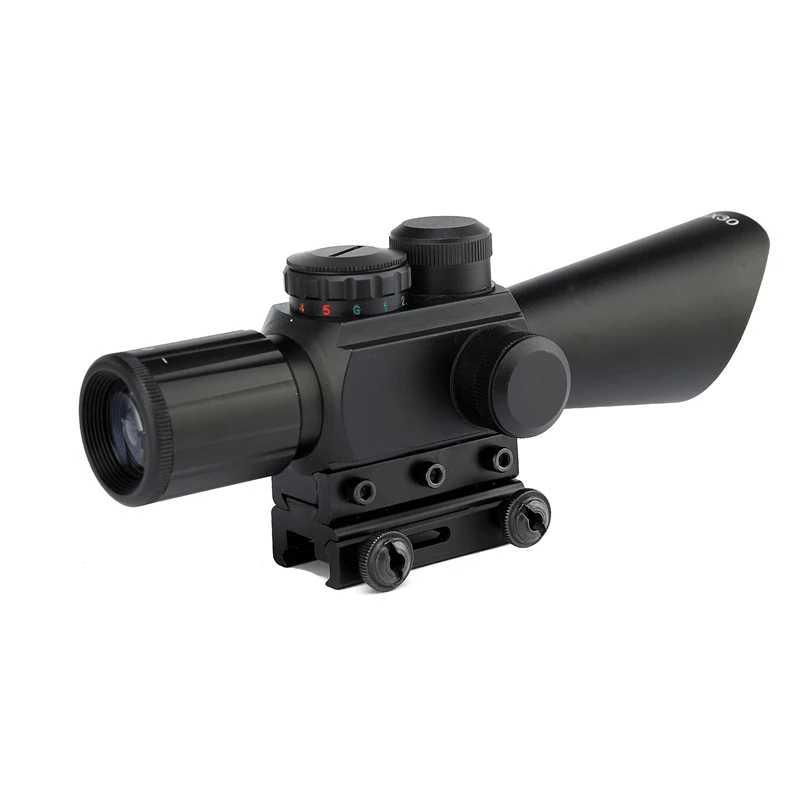 M7 LS 4x30 Tactical Rifle Scope with Red Dot Laser - True Vision Tactical - 671891922186