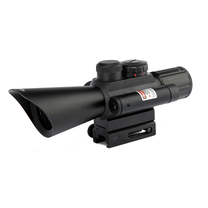 M7 LS 4x30 Tactical Rifle Scope with Red Dot Laser - True Vision Tactical - 671891922186