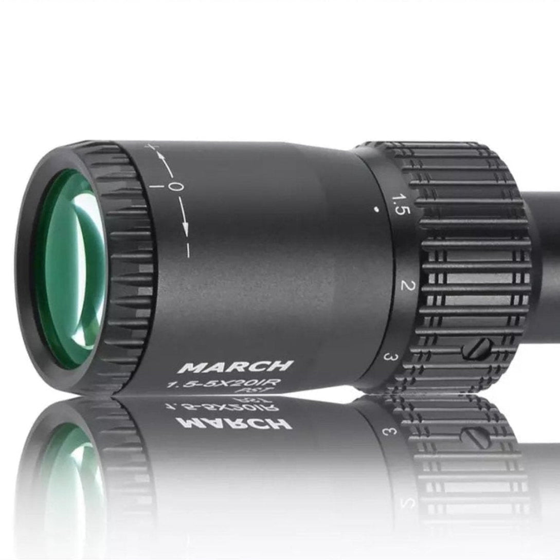 MARCH 1.5 - 5X20IR Shockproof Compact Optic Rifle Scope - True Vision Tactical - 671891922193