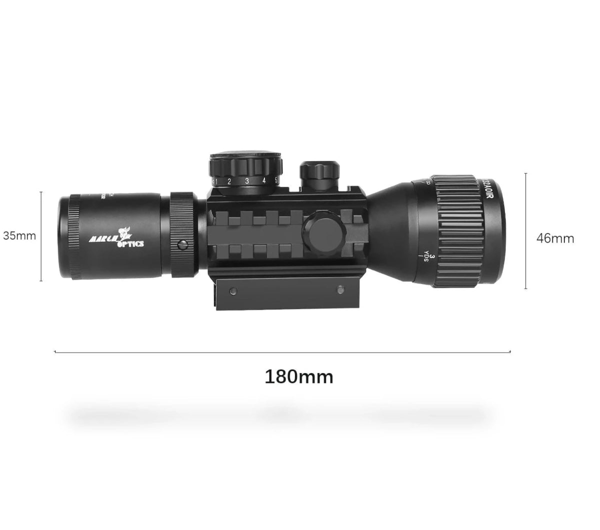 MARCH AMG HK 3 - 9x32 AOIR Optic Rifle Scope - True Vision Tactical - 671891922285