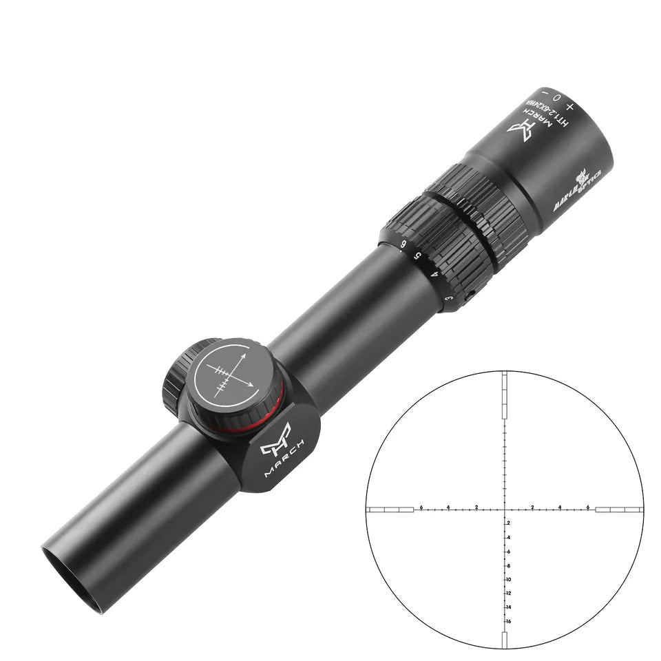 MARCH AMG HT 1.2 - 6X24 WA Short Fast Aim Optical Scope - True Vision Tactical - 671891922261