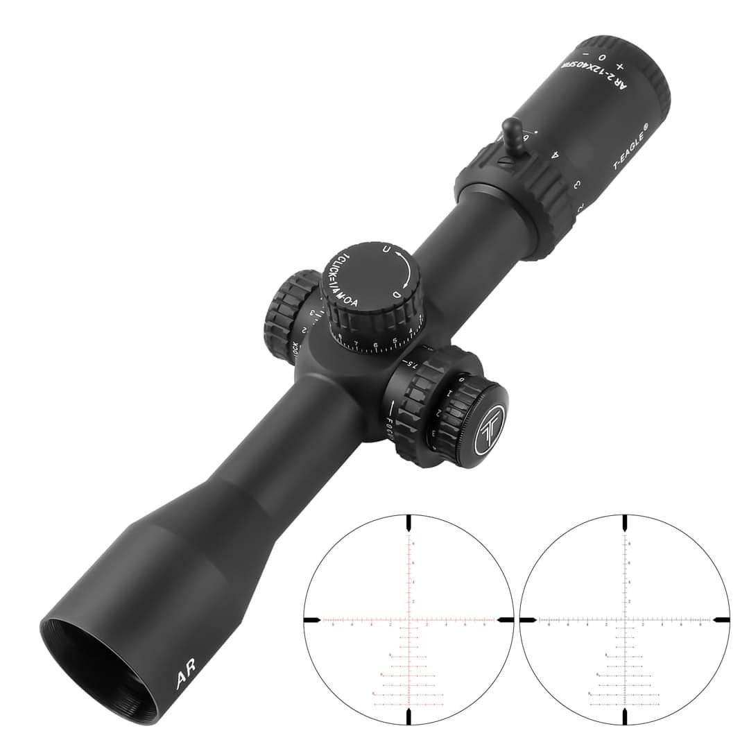 T - EAGLE AR 2 - 12X40 SFIR Compact Optical Sight Tactical Riflescope - True Vision Tactical - AR 2-12X40SFIR
