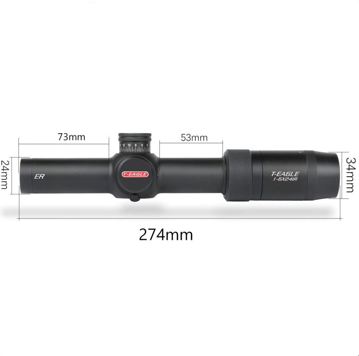 T - Eagle ER 1 - 6X24IR Tactical Optic Sight - True Vision Tactical - ER 1-6X24IR