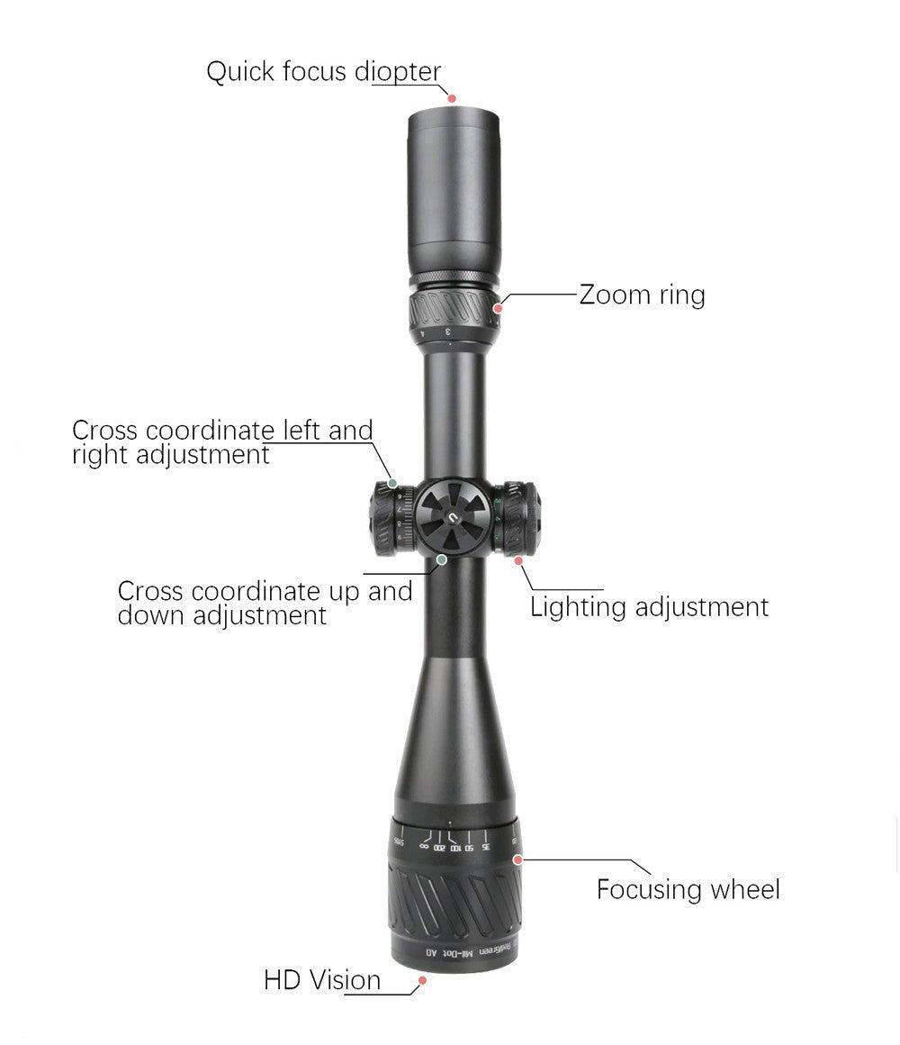 T - Eagle SR 3 - 9X40 AOIR Tactical Scope Optic Sight - True Vision Tactical - 665871965805