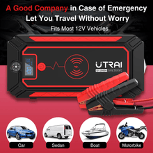 Load image into Gallery viewer, UTRAI 24000mAh Car Jump Starter 12V Battery Wireless Charger Compass - True Vision Tactical - JSTAR4
