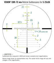 Load image into Gallery viewer, Vortex Venom 5 - 25x56 FFP Rifle Scope EBR - 7C MOA Reticle VEN - 52501 - True Vision Tactical - 665871608078
